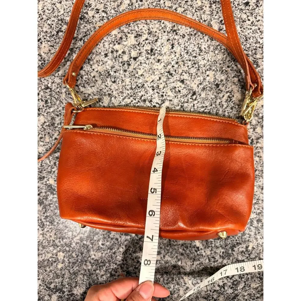 Divina Firenze Italian Leather Shoulder Bag – Burnt Orange - Picture 8 of 8